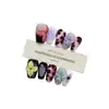 Nai Zi Unhas Usáveis Puramente Feitas à Mão Novo Modelo Outono/Inverno B282 Totalmente Pintadas à Mão Esculpidas Estilo Francês Elegante Adesivos de Unha para Comércio Exterior