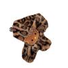 Cachecol de pelúcia de gato com estampa de leopardo feminino novo 2024 de alto valor para o inverno à prova de vento com forro de fleece espesso quente