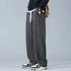Calça Masculina Marca Tendência Estilo Americano High Street Calça Casual Esportiva de Moletom Masculina Primavera Outono Inverno Calças Retas Largas para Adolescentes