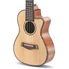 Ukulele de 23/26 polegadas com coração de flor de pessegueiro, folheado de madeira de rosewood spruce, ukulele ukulele pequena guitarra de quatro cordas