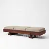 Banco de madera maciza y tela para viento, banco de noche para dormitorio, modelo de diseñador, banco sofá para sala de estar, taburete para cambiar zapatos en la entrada
