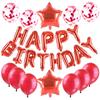 Juego de globos de feliz cumpleaños, decoración para fiesta de cumpleaños, globo de aluminio con lentejuelas y estrella de cinco puntas de 18 pulgadas