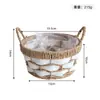 Cesta de flores trançada à mão transfronteiriça, vaso de flores de palha, decoração de interiores, balde de flores para plantas verdes, cesta de armazenamento de mesa estilo simples