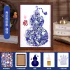 Patrimônio Cultural Imaterial Cerâmica Azul e Branca Pintura Cerâmica Material DIY Feito à Mão Pacote de Materiais Mosaico Colagem Porta-Retrato Pintura Decorativa Atividade de Aquecimento