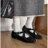 Zapatos de Ballet Mary Jane para Mujer, Estilo Granny, Piel Suave con Estampado de Leopardo, Boca Baja, Planos, Versión Coreana 2026