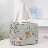 Nuevo bolso de lona ligero y moderno para llevar al trabajo con las comidas, lonchera con aislamiento de aluminio.