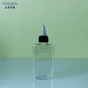 Botella Plana Cuadrada Transparente para Mascotas de 100ml para Uso en Exteriores con Boquilla Puntiaguda para Aceites Esenciales, Alcohol y Cosméticos, del Fabricante, en Stock