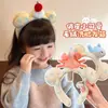 Linda Diadema Lavado Facial de Felpa Diadema Cabeza de Cangrejo Tiburón Oso Estéreo Pasador Acuario Parque de Atracciones Accesorios para el Cabello