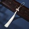 Pérola Branco Fan Tassel Spike Novo Estilo Nacional Moda Telefone Móvel Bolsa Pendurado Pingente de Orelha Hanfu Cheongsam Peça Correspondente de Roupas