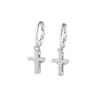Pendientes de aro cruzados europeos y americanos, modernos, geniales, para hombres y mujeres, Moda Callejera, estilo coreano, Pendientes de aro cruzados asimétricos con incrustaciones de diamantes Super Flash