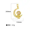 Xi Yin Transfronterizo Europa y América ins Moda Personalidad Hip Hop Colgante Perforado Cobre Microincrustado Circonita Colgante de Cobre de 26 Letras