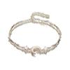 Pulsera Fresca Estrella Luna Hielo Triturado para Mujer Lujo Ligero Nicho Delicada Gama Alta Simple Personalidad Pulsera Versátil Novia