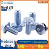 Parafusos Dentados de Flange Sextavada Alargada Classe 8.8 Gb5789 Aço Carbono Galvanizado Parafusos Dentados de Flange Sextavada Externa