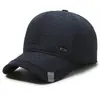 Nova touca de basebol masculina de inverno para atividades ao ar livre, à prova de vento, com forro de fleece, quente, estilosa e simples, com proteção para as orelhas para pais de meia-idade e idosos