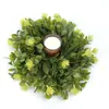 1 Peça de Coroa de Buxo Artificial Verde Vibrante para Primavera e Verão Guirlanda Realista de Buxo Artificial para Porta da Frente, Casa, Pátio, Casamento, Uso Interno e Externo, Coroa Decorativa com Aparência Natural, Perfeita para Pendurar na Porta Sazonal, Varanda ou Vitrine