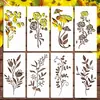 Transfronterizo Amazon Original 8 Flores Hierbas Silvestres Plantilla de Pintura Flor Hueca Encaje Tema Reutilizar diy