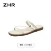 Sandalias Planas Zhr para Mujer 2025 Nuevas de Verano de Gama Alta Ligeras Zapatos de Playa Sandalias de Moda Versátiles Casuales para Salir