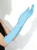 Guantes de Seda de Leche de Longitud Media de 45 cm para Mujer de Halloween, Guantes de Color Sólido Lisos Elásticos Especiales para Fotografía de Vestido de Gala para Banquetes