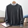 100 Pure Cashmere Masculino Gola Redonda Casual Moda Urbana Base Quente Suéter de Cashmere Novo Suéter Solto