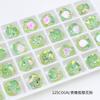 Dongzhou Crystal Burst Flor de Hielo Cuadrado Grueso Uña Diamante 12mm Grieta de Hielo Forma Especial Fondo Puntiagudo Diamante Flash Accesorios para Uñas