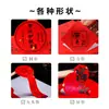 Fundo Vermelho com Adesivos Autocolantes Dourados em Spray, Selos Postais Personalizados para Presente de Ano Novo, Etiquetas Alimentares Personalizadas e Corte e Vinco Personalizado