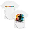 Camiseta de Manga Corta Estampada Transfronteriza Verano Estilo Americano Holgada Cuello Redondo
