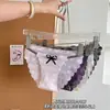 Tanga de Encaje Sexy para Mujer Corte Alto Verano Estilo Delgado Cintura Media-Baja de Mujer Sin Costuras Transpirable Braguita Triangular de Chica