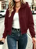 2026 Estación Independiente Deseo Amazon TUME Otoño/Invierno Color Sólido Manga Larga Con Capucha Cierre Cremallera Chaqueta Abrigo Ropa de Mujer