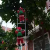 Figura de Santa Claus transfronteriza Decoración navideña escalando escalera y cuerda Santa Claus Decoración navideña Adorno colgante para ventana