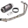 Tubo de escape modificado para motocicleta, extremo frontal, garganta trasera para Kawasaki Z400 NINJA400 Ninja 400