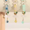 Pulseira de Pedra Natural Degradê Verde Menta/Azul Sal Marinho Estilo Ins, Design de Nicho, Acessório de Verão Fresco e Versátil