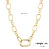 Collar de Mosquetón de Metal Europeo y Americano Kenjay Zirconio Completo para Mujer Chapado Conservación de Color Multi-uso ins Punk Exagerado Cubano