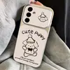 Adecuado para funda de teléfono Samsung S26, cachorro de dibujos animados, fresco y simple, personalizado, popular, creativo, estilo estudiante, ins