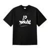 Camiseta unisex de manga corta con cuello redondo, estampado gótico desgastado, corte holgado, adecuada para parejas, primavera/verano, transpirable, para ir al trabajo
