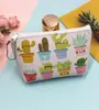 Cross-border Cactus Armazenamento PU Coin Bolsa Criativa Cartoon Moda Small Bag Headset Key Coin Carteira Feminina