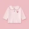 Camiseta de manga larga para niños, primavera y otoño, algodón puro, ropa para niños y niñas, tops de bebé, camisa de bebé, ropa exterior, clase A