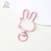 Hebilla de Primavera Pintada de Colores Llavero de Conejito Giratorio Universal Color Caramelo Accesorios para Joyería DIY Aleación de Zinc