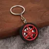 Comercio exterior súper ventas modificación de coche pinza disco de freno cubo de rueda llavero de coche neumático metal llavero de neumático