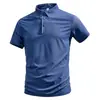 Camisa Polo de Verano Nueva Transfronteriza Más Vendida, Camiseta Transpirable de Nylon Seda de Hielo para Hombre con Sensación Fresca, Camiseta Versátil sin Costuras de Secado Rápido