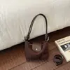2026 Nova Moda Estilo Coreano Versátil Nicho Bolsa Lua Crescente High-End Casual Simples Uma Alça Transversal