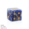 Dados de cristal natural de 16 mm transfronterizos, herramienta de puntuación para juegos de mesa recreativos, tallados de piedra en bruto, dados de piedra semipreciosa de ángulo recto