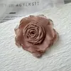 Adornos de Flores de Organza de 9 cm con Bordes Quemados, Tela Multicapa DIY Collares Semi-Terminados, Ramilletes, Flores para Zapatos, Accesorios de Rosa