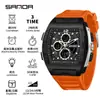 Reloj Deportivo Sanda de Doble Pantalla para Estudiantes de Secundaria, Montañismo al Aire Libre, Hora Mundial, Resistente al Agua, Cuenta Atrás, Versátil, Elegante Reloj Electrónico