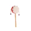 Juguetes de sonajero para bebé pueden morder mano tambor de mano oveja de madera para bebé Niños tradicionales recién nacidos niños y niñas
