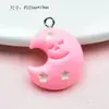 Colgante de llavero de resina simulación lindo estrellas y luna nubes arcoíris helado accesorios de joyería hechos a mano DIY