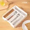 Gaveta de Louças de Cozinha Caixa de Armazenamento Retrátil Organizador de Hashis e Colheres Compartimentos de Classificação para Joias e Cosméticos de Mesa