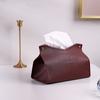Caja de Pañuelos Minimalista Moderna Impermeable de Negocios para Sala de Estar Comedor Caja de Pañuelos Faciales de Cuero Multiusos Caja de Almacenamiento de Servilletas