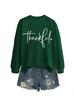 Estación Independiente de Lista de Deseos de Amazon Sudadera Elegante Versátil Cómoda para Mujer Corazón Agradecido Forma de Corazón Cruz Simple Transfronteriza Otoño Invierno