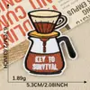 Parches bordados originales de la serie de café peculiar, parches de infusión con temática de café para ropa y bolsos, parches termoadhesivos para manualidades