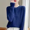 Tejido de punto de cuello redondo para primavera y otoño para mujer 2026 Nueva chaqueta de un solo botón Cardigan de punto trenzado de color liso Suéter elegante Ropa de abrigo